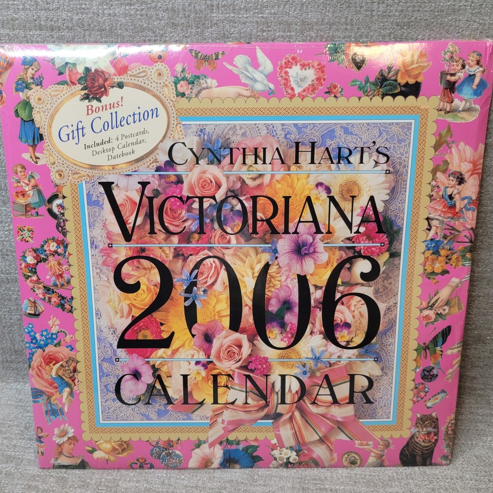 Cynthia Hart Victoriana 2006 Calendar Gift Collection Floral Ephemera SEALED NEW